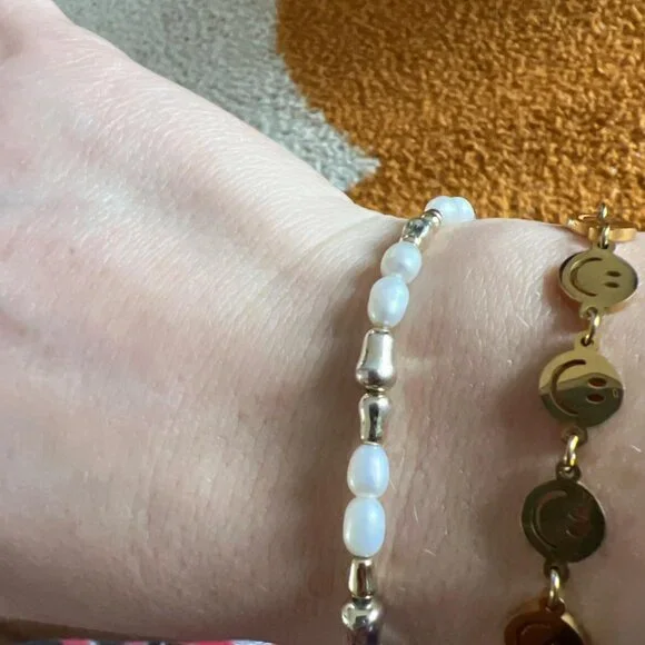 Neiman Marcus 14K Gold Plated Beaded Freshwater Cultured Pearl Bracelet - Picture 4 of 6